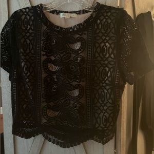 Lace Black Top T-shirt